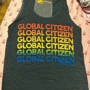 Aviator Nation Charcoal Tank Top Size XS rainbow 🌈 color & embroidered logo